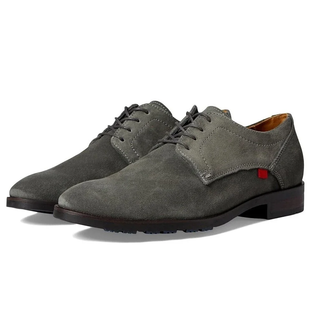 Marc Joseph New York Whitehall Oxfords Men's 7 Gray Suede Dress Shoes JOBB026